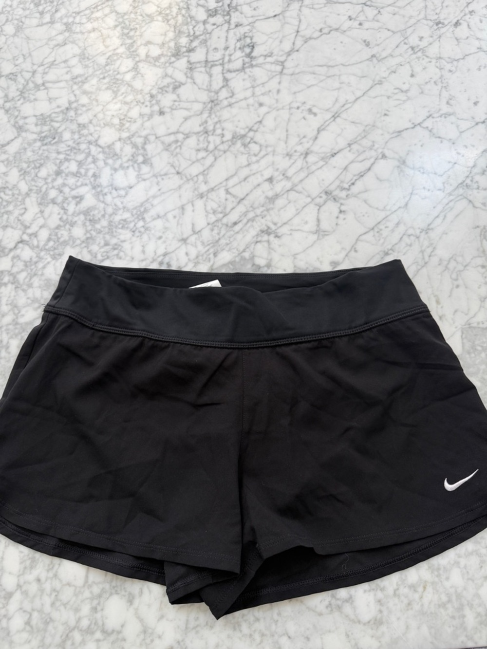 Nike Women’s Black Athletic Running Shorts with Swoosh